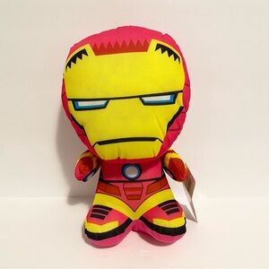 Marvel Iron Man Plush Super Hero Big Head Stuffed Animal Toy 10” New Gift Kids